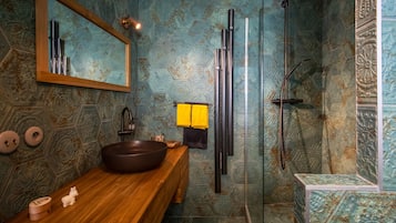 Suihku, hiustenkuivaaja, pyyhkeet