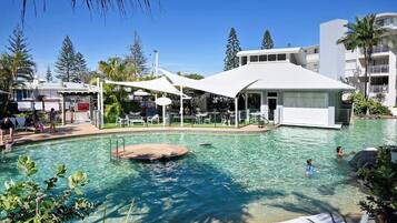 A heated pool