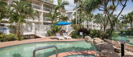 A heated pool