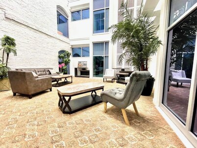 A historic 900 square foot Atrium loft in the heart of the Old Market