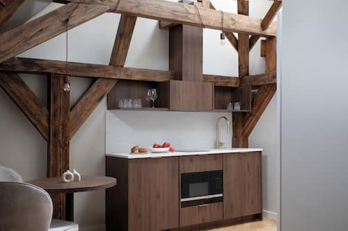 Studio Standard | Coin cuisine privé | Produits de nettoyage écologiques fournis