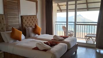 Premium kamer, 2 eenpersoonsbedden, balkon | Beddengoed