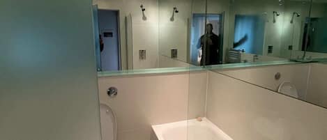 Departamento básico, varias camas | Baño | Toallas, jabón, shampoo, papel de baño