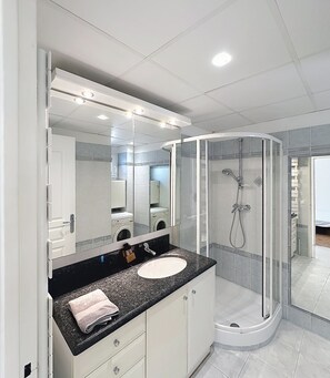 Shower, hair dryer, towels - Beautiful 2-BR flat + terraces - Cannes centre (Cannes)