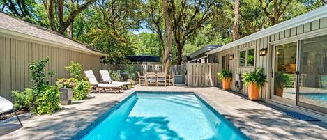 A heated pool