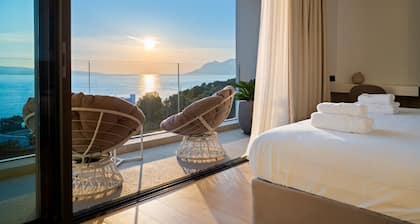 Seaview villa with Wellness, Dreams Of Dalmatia I<br>Private and heated 30sqm pool, Wellness, Hot-Tub, Gym, 4 en-suite bedrooms, 220m from the beach in Baska Voda