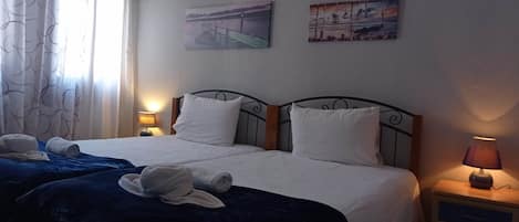 2 dormitorios, escritorio, wifi y ropa de cama