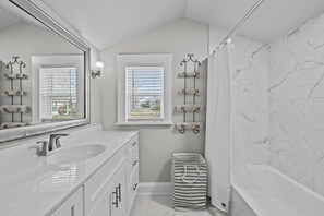 House, 2 Bedrooms | Bathroom | Towels - Conch's Point Cottage 2 Bedroom Home by RedAwning (Morehead City)