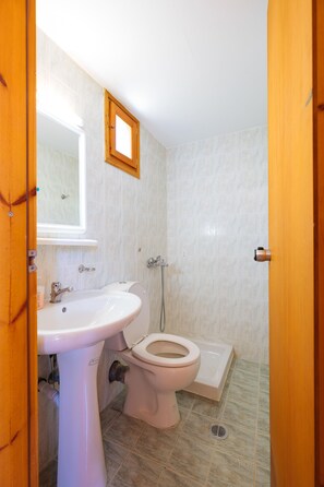 Classic Room | Bathroom | Shower, hair dryer, towels