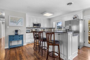 House, 3 Bedrooms | Private kitchen | Fridge, oven, coffee/tea maker, toaster - Otter Banks Retreat 3 Bedroom Home by RedAwning (Beaufort)