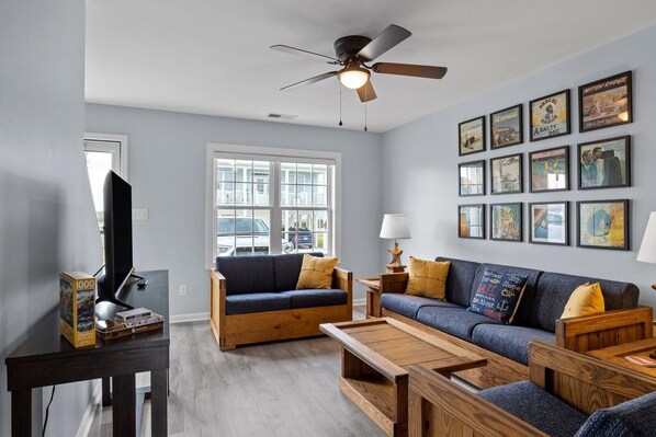 Condo, 2 Bedrooms | Living area - Anchors Away Unit 2 2 Bedroom Duplex by RedAwning (Atlantic Beach)