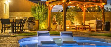A heated pool