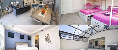 5 habitaciones, tabla de planchar con plancha, cuna de viaje y wifi