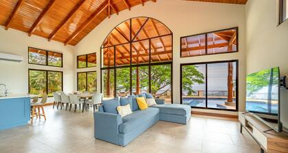 Exclusive tropical retreat with astonishing ocean views, pool, partial AC, & W/D