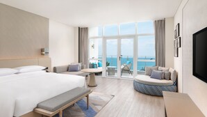 Rom, 1 kingsize-seng, havutsikt
