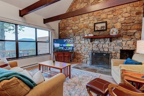Smart TV, DVD player, books, video library