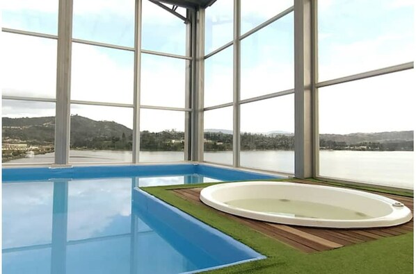 Indoor pool, a heated pool