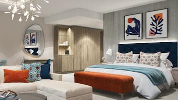 Suíte estúdio júnior | Roupas de cama premium, cofres nos quartos, individualmente decorados