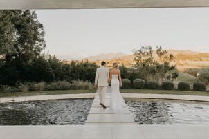 Outdoor wedding area