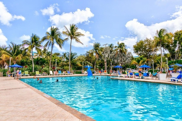 Una piscina al aire libre, una piscina climatizada