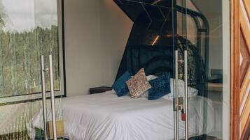 Elite-Ferienhütte | Hochwertige Bettwaren, Daunenbettdecken