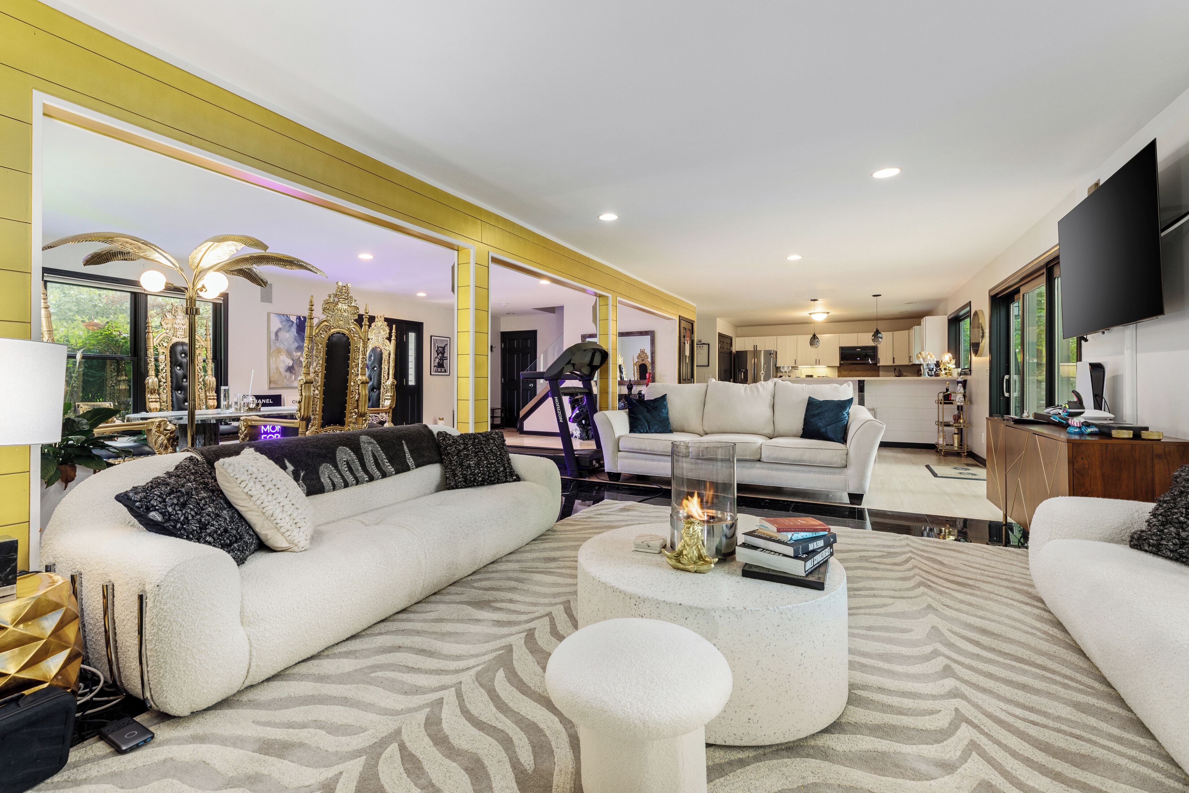 Luxury House | Living area | 65-inch Smart TV with digital channels, fireplace, Netflix