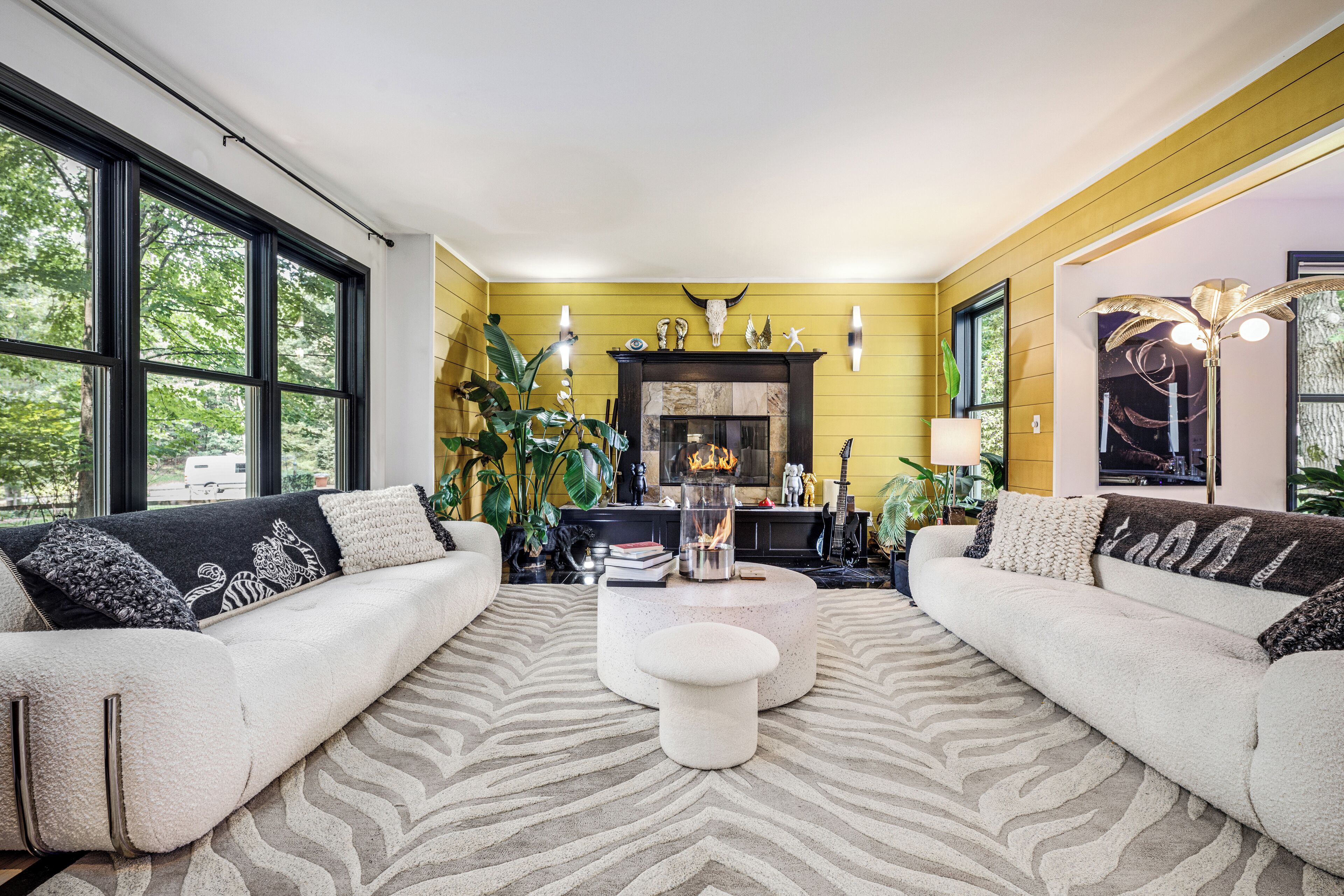 Luxury House | Living area | 65-inch Smart TV with digital channels, fireplace, Netflix