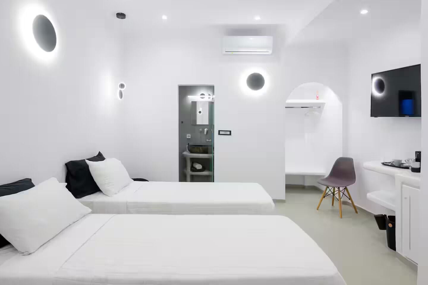 デラックス ツインルーム | エジプト綿のシーツ、高級寝具、セーフティボックス (室内)、デスク