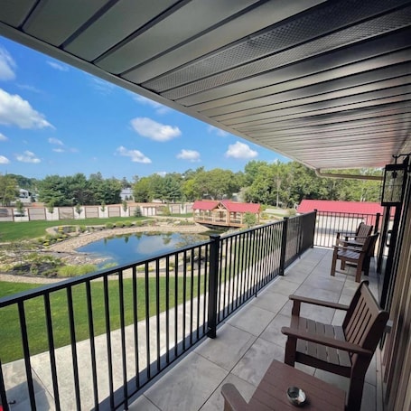 Signature Suite, 2 Double Beds, Lake View | Terrace/patio