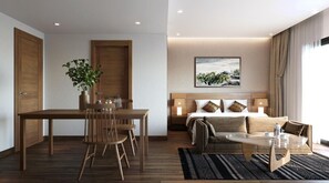 Luxury Studio | Living area | Smart TV