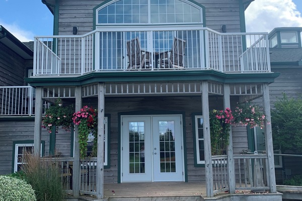 Spry 7 front porch and master bedroom balcony