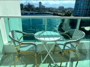 Outdoor dining - Lagoon View Studio | Balcony, Pool & Hot Tub (San Juan)