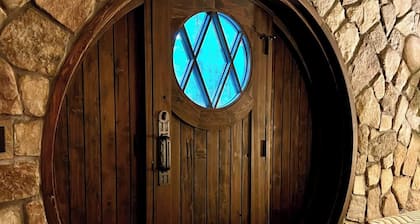 WOW! A spectacular Hobbit House in the forest at June Farms!