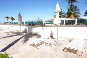 Terrace/patio - Sunrise View Waterfront Studio Condado with Private Balcony and Pool San Juan PR (San Juan)