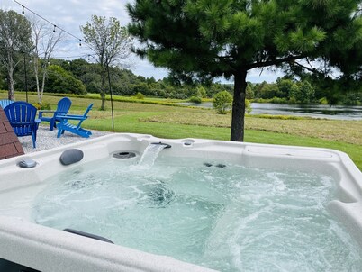 Cozy 2BR A-Frame Cabin w/ Hot Tub & Lake Views