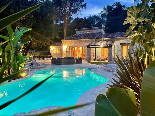 Charming Estate on 1Ha: 3 Houses, Heated 28 °C Pool, SPA, Ideal for Families