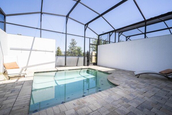 A heated pool
