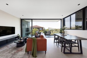 One Bedroom Apartment With Parking | Living area - The Horizon Apartments by Urban Rest (Randwick)
