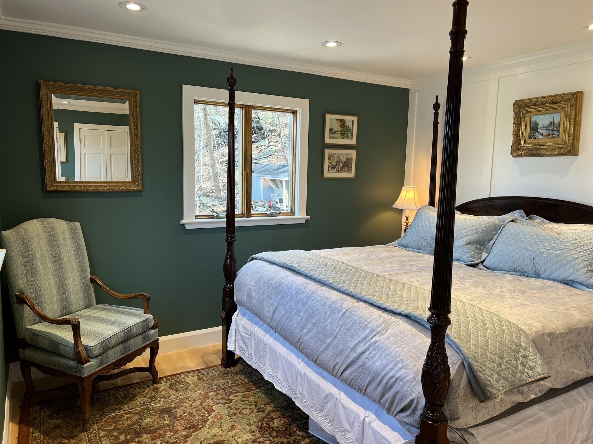 An elegantly appointed house tucked in the Virginia Mountainside. 