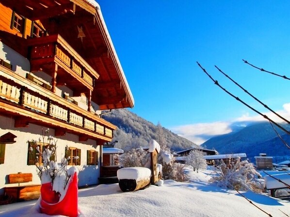 Property grounds - Ferienwohnung, 1-2 Personen, 53 qm, Dusche/wc, Balkon, TV, 1 Schlafzimmer (Ramsau)