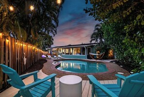 Pool - Manatee Manors | Waterfront Retreat, Heated Pool & Tiki Bar + Near Beaches (Wilton Manors)