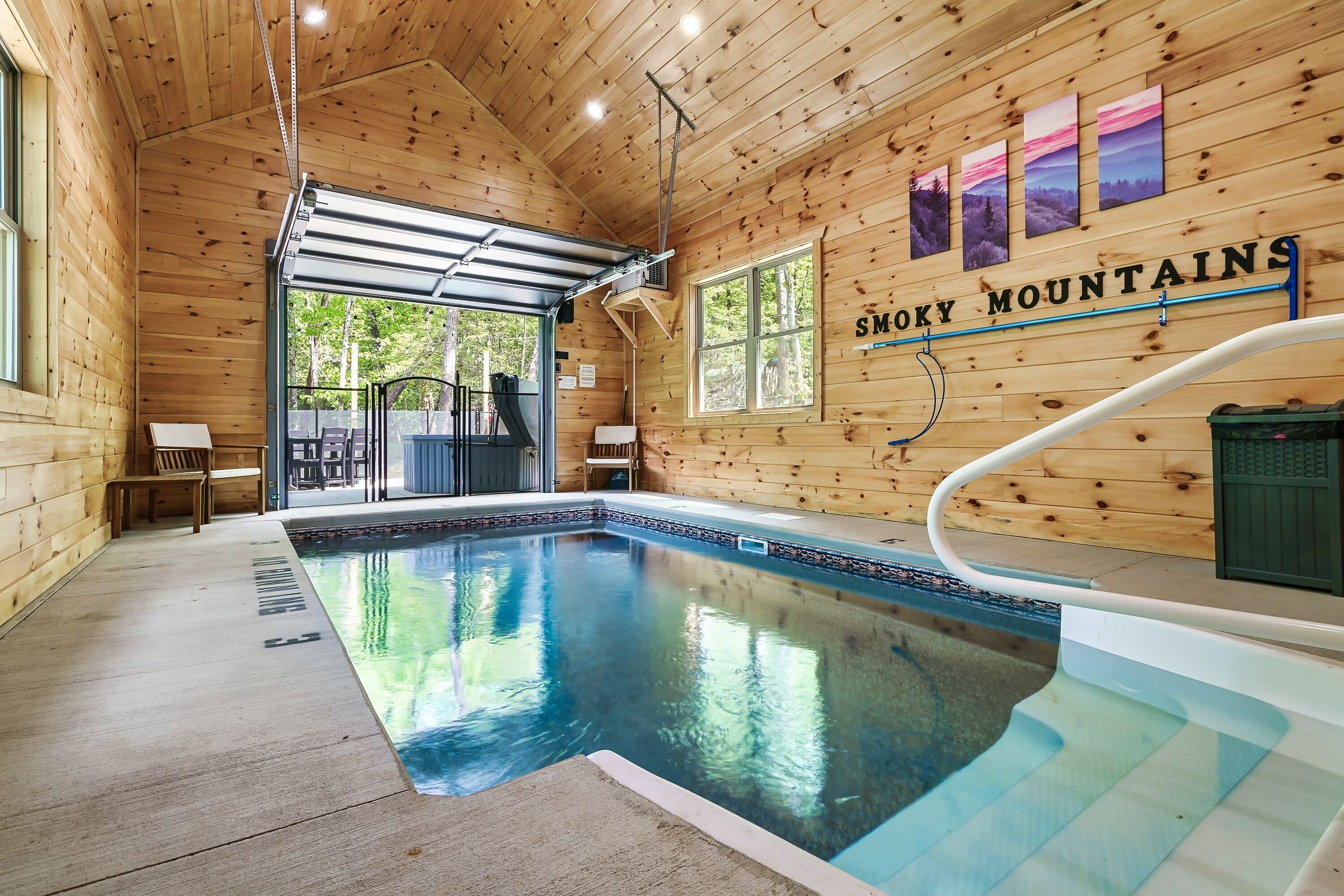 Indoor pool, a heated pool