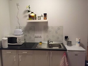 Frigorífic, microones, placa de cuina i cafetera i tetera 