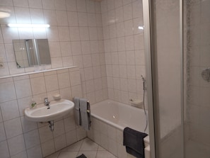 Séchoir à cheveux, serviettes fournies, savon, papier de toilette
