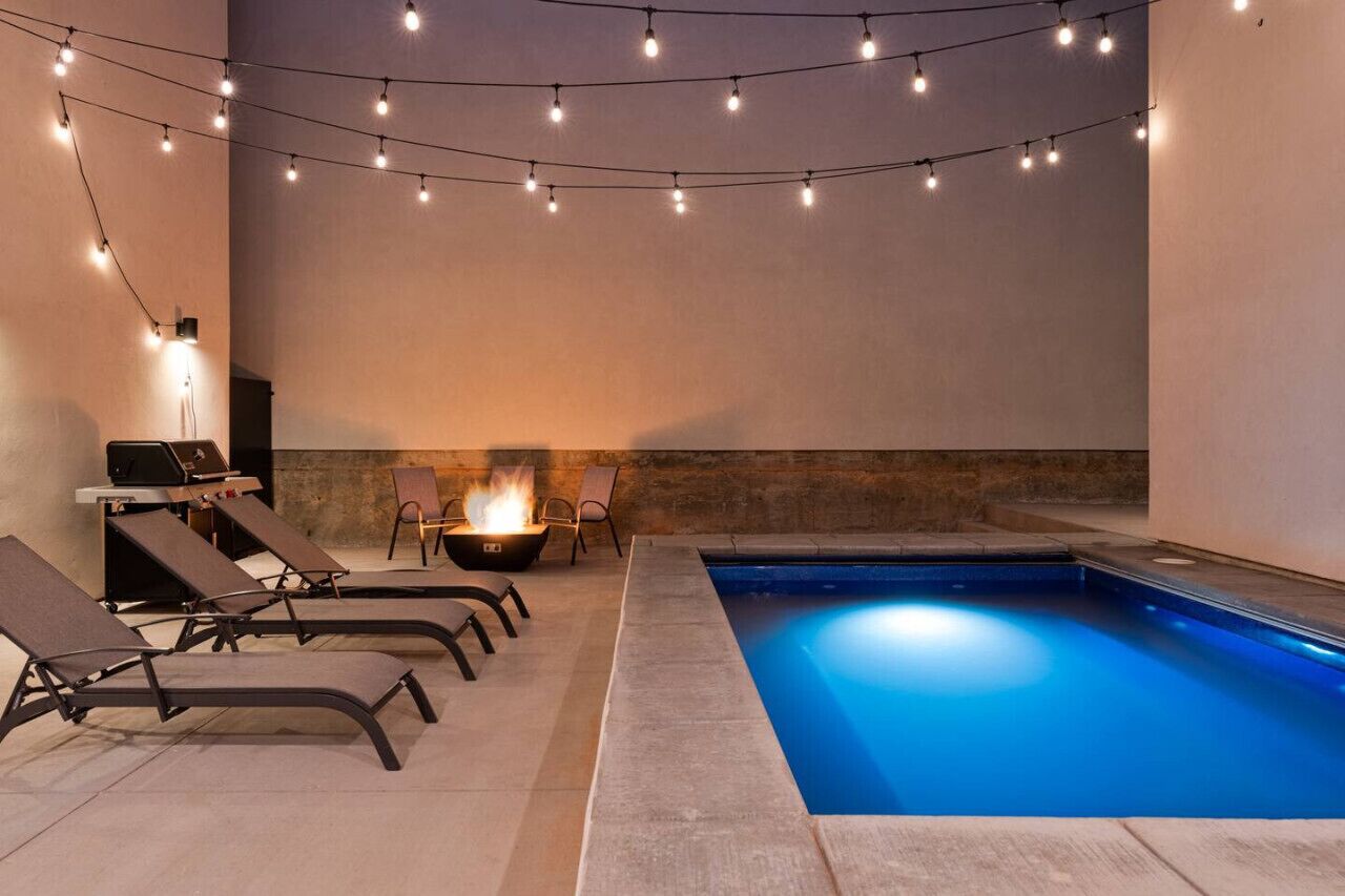 A heated pool