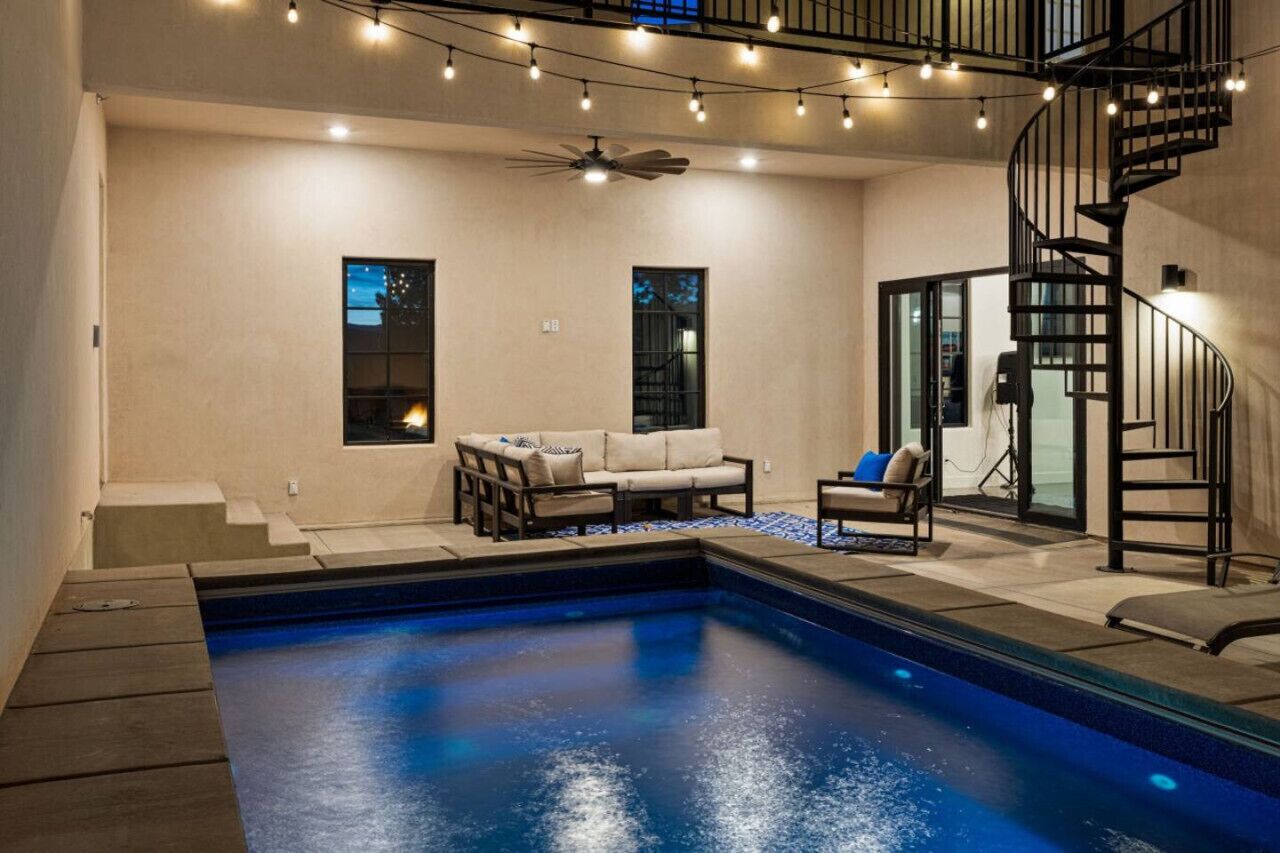 A heated pool