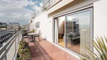 Panoramic Apartment, 1 Bedroom, Terrace, City View | Terrace/patio