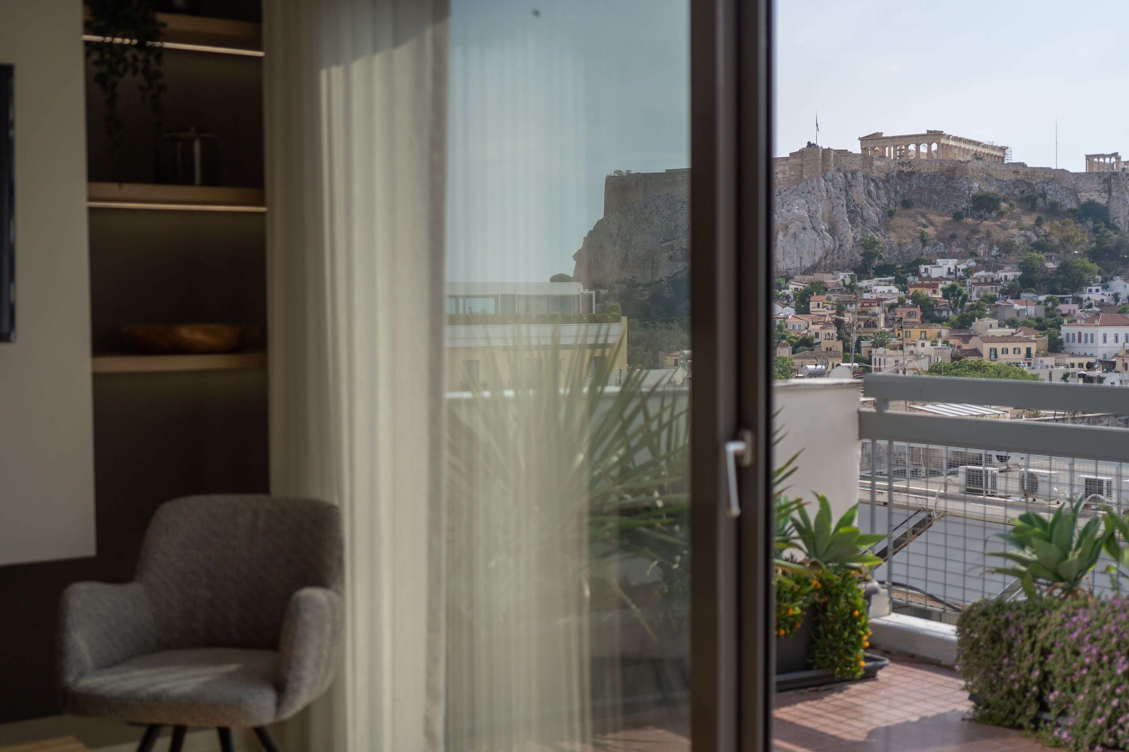 Appartement Panoramique, 1 chambre, terrasse, vue ville | Vue de la chambre