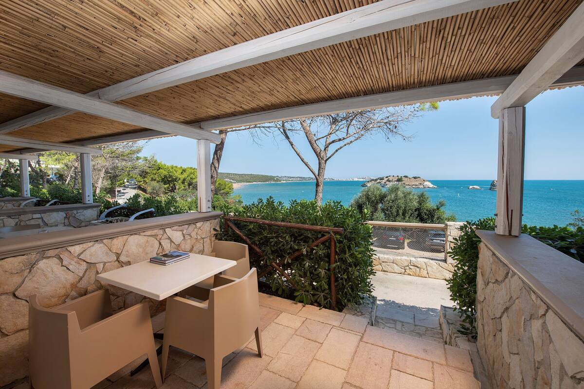 Deluxe Triple Room, 1 Queen Bed with Sofa bed, Terrace, Sea View | Terrace/patio