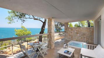 Panoramic Suite, 1 Queen Bed with Sofa bed, Terrace, Sea View | Terrace/patio